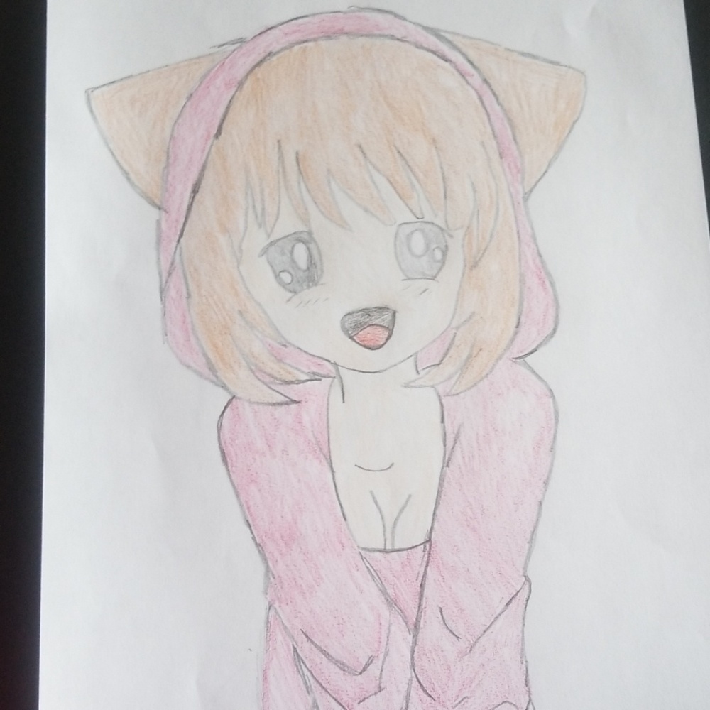Super cute anime girl drawing